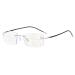 Koosufa borderless varifocal reading glasses progressive multifocus anti-blue light reading glasses men women titanium alloy frameless workplace glasses 1.0 1.5 2.5 3.5 4.0 1x silver 1.5 x
