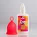 Asan Menstrual Cup (Light/Medium Flow) + OneDrop Cleanser Combo Pack | Easiest Cup to Insert & Remove I Special Ring Design | Premium Medical Grade Silicone I Designed in The USA Light/medium flow + One Drop Cleanser - Buy Online on GoSupps.com
