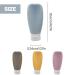 Tomedek 4-Piece Silicone Travel Bottles - 60ml Refillable & Reusable for Shampoo & Conditioner - Perfect for International Travel - Buy Online on GoSupps.com