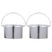 Villcase Candle production kit 2 pieces of wax heating accessories Wax warmer Interior pan of universal melting pots for butter products aluminum bowl heating pot interior pot container