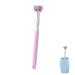 Three-Page Toothbrush - Extra Soft V-Shape Cleaning Brush for Gear & Dental Care - Non-Slip Handle - Zonewd Purple - Buy Online on GoSupps.com