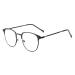 Forki's reading glasses unisex square polygon glasses for men and women metal frames glasses monochrome glasses short-sighted glasses -1.0-2.2 a -4.0