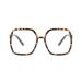 Blue Light Blocking Square Reading Glasses Oversized Computer Readers Flat Light Mirror Anti Eyestrain Eyeglasses +2.00 Tortoiseshell