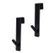 SOESFOUFU 2pcs Bathroom Door Hook Over The Door Coat Rack Holder Black Hangers Towel Hanger Stainless Steel 17.80X4.00X3.00CM Black