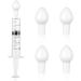 Uraqt Nasal Douche Replacement Head - 4 PC Attachments for Nasal Rinsing | Silicone Tips for Adults Babies & Children | Olive Type Nose Washing Can - Buy Online on GoSupps.com