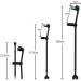 Arm Crutches Fracture Lightweight Telescopic Underarm Crutches Folding Elbow Crutches Portable Walker (Color : Schwarz Size : Non-Collapsible) Smooth Sailing - Buy Online on GoSupps.com