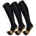 3 Pack Copper Compression Socks - Compression Socks Women & Men Circulation - Best for Medical,Running,Athletic 00 Black Large-X-Large