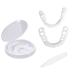 Nitaiun 2 pieces veneers teeth dentures instant veneers bite fake teeth upper and lower veneers snap bit teeth comfort prosthes smile teeth mini jetting (2 pieces)