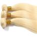 Elailite Virgin Remy Hair Extensions - Brazilian Straight Hair 10-24 #613 Bleached Blonde - 100g Bundle - Buy Online on GoSupps.com
