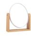 LOTIKO Makeup Mirror with Natural Bamboo Stand  1X/3X Magnification Double Sided 360 Degree Swivel Magnifying Mirror Vanity Table Office Desk Room Decor  Beauty Gifts(Oval)
