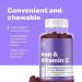 Iron Gummies Plus Vitamin C for Iron Deficiency & Anemia - Natural Grape Flavor - 60 Gummies | Non-GMO, Gluten-Free, Vegan - Buy Online on GoSupps.com