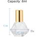 6 Pack 8ml Glass Roll-On Bottles with Stainless Steel Roller Balls - Polygonal Cosmetic Containers for Essential Oils Perfumes & Aromatherapy - Gold Cap - Buy Online on GoSupps.com