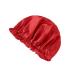 THXSILK 100% Mulberry Silk Sleep Cap for Women Hair Care  Silk Night Sleep Cap Curly Hair Wrap for Sleeping  Red  9.8*9.8