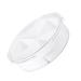 PRETYZOOM Dried Fruit Plate Lunchbox Plastic Fruit Bowl Dry Fruit Tray Candy Tray Convenient Plastic Plate 26X7.5CM White
