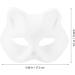AOKWAWALIY 5pcs White Cat Masks | Blank DIY Halloween & Cosplay Half Face Masks | Perfect Masquerade Party Supplies - Buy Online on GoSupps.com