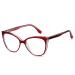 Anti Eyestrain Eyewear Computer Readers Blue Light Blocking Reading Glasses Cat-Eye Vintage Flat Light Mirror +300 Red