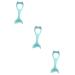 Ipetboom 3pcs Upper Women Stencil Tail Tips Wing Helpers and Brush Mutitool Girls Shape Cosmetic Eyelash 15X5.7CMx3pcs Bluex3pcs