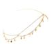 2Live forum hair jewelry turquoise dripping oriental hair chain drift chain head chain gold hair band band chain sequin party festival headdress pearls white (gold sequin)
