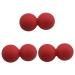Solustrie 3st peanut double massage relaxation ball self-massage silicone gag massage ball foot sole yoga ball full body massage balls peanuts red whole body fitness roll