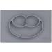 ezpz Happy Mat (Gray) - New Version | 100% Silicone Suction Plate for Toddlers | Divided Plate - Dishwasher Safe - Buy Online on GoSupps.com