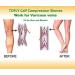 TOFLY Calf Compression Sleeve 20-30mmHg for Leg Support | 1 Pair Footless Compression Socks | Shin Splint Pain Relief | Varicose Veins | Nursing Travel | Blue (S-5XL) - Buy Online on GoSupps.com