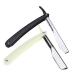 Fomiyes men razor men's razor men's razor hair shape made of metal portable razor razor safe razor manual razor hand painted beard knife holder man white