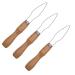 JIHUOO 3 Pieces Wooden Handle Button Hook Button Helper Button Hook Button Aid Dressing Aid Tool for Old