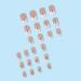 Diduikalor 24 Pcs White French Press on Nails with Rhinestones - Medium Square Acrylic False Nails for Women and Girls - DIY Nail Manicure Set - Buy Online on GoSupps.com