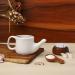 Ancient Impex Ceramic Neti Pot for Sinus Spill Proof Premium Grade Dishwasher Safe with 5 sachets Neti Salt Holds 400 Ml. Water - White Crackle - Buy Online on GoSupps.com