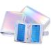 Nail Art Stamping Template Storage Card Bag Soft Pouch Nail Tools Laser Iridescent Silver 9*14Cm 20 Card Position