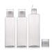 Bottles for make-up liquids toilet items cosmetics containers 150 ml empty transparent refillable plastic with opening reducing and screw cover 3 pieces