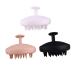 Tovinanna 3 pieces silicone massage comb shampoo brush hair scalee brush silicone hair brush hair cleaning brush hair washing comb headwear head cleaning massage scalp