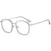 Buy TR Square Large Frame Clear Vision Blue Light Blocking Reading Glasses - Gray-Silver +0.00 | International Shipping Available - Buy Online on GoSupps.com