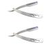 Angoily 2pcs Razor Stainless Steel Main Hair Clip Man