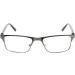 Mini Rectangular Metal Reading Glasses - Stainless Steel Frame Square Design Graphite - 1.5 Diopter Reading Aid for Men & Women - Buy Online on GoSupps.com