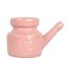 yuoseg 350Ml Ceramic Neti Pot Nose Cleaning Pot Leakproof Spout Pot for Nasal Rinsing Nose Washing Men Women Pink