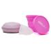 Sileu Travel Pack: menstrual cup model rose - initiation model - size S transparent standard flexibility + rose -shaped case pink + folding stilizer pink standard size S