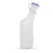 Urine bottle for men 1 liter / 1000 ml long-lasting translucent plastic urine bottle with closure easy-to-read measurement lines portable for on the go