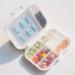 Small Weekly Pill Case - Cute Cactus & Flowers Travel Organizer Box | 7 Small & 1 Large Compartment | Safe Plastic | Ideal for Travel - Buy Online on GoSupps.com