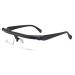 Boxwizard Adjustable focus reading glasses -6d to + 3D variable lens correction glasses read computer driving reading glasses for distance reading (transparent foil with a black frame)