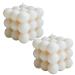 Bubble candle fragrance candle 2 PCs handmade soy cubes bubble candle candle soy wax candles fragrance candle aromatherapy candles relaxing natural asthetic candle for decoration aesthetic