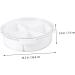 BIUDECO Dried Fruit Plate Lunchbox Appetizer Plate Compartment Snack Dried Fruit Container Section Candy Box 26X7.5CM White - Buy Online on GoSupps.com