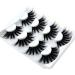 Buy NEW 4 Pairs 3D Mink Hair False Eyelashes | Criss-Cross Wispy & Fluffy 25-30mm Extensions | Handmade Eye Makeup Tools - Buy Online on GoSupps.com