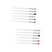 Baluue 12 Pcs Eye Shadow Brush Eye Blending Brush Eyeshadow Transparent Plastic Handle 14.6x0.9cmx2pcs Assorted Colorx2pcs