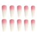 rongweiwang 1 Set French Tip Press on Nails Extension Extra Long Matte Fingernails Decals Full Cover Ballerina Manicure Kit Type 3