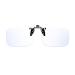 Rectangular Clip-On Flip-Up Blue Light Blocking Glasses for Eyes Strain/Light Sensitive TS309 C03 Clear Clear