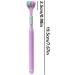 Soft Three-Headed Toothbrush for Kids & Adults - Purple Manual Toothbrush for Gentle Cleaning & Tongue Coating - Buy Online on GoSupps.com