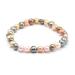 HAODUOO 100% Natural Bracelet Charms Elastic Rope Colorful Bracelets Real Gift For Girl Friend As Customize Show As Picture