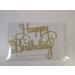 Happy Birthday Cake Toppers Glitter Card Bling Sparkle Decoration Party 6 Inches x 4.74 Inches (Gold) - Buy Online on GoSupps.com