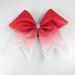 Red Glitter Ombre Cheer Bow - Cheer Bows Red - Cheer Bows Cheap - Glitter Cheer Bows - Cheer Bows with Rhinestones - Cheerleading Gift